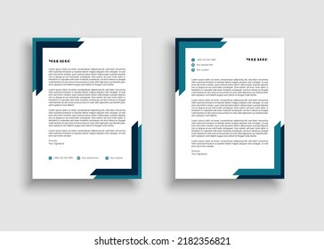 Corporate and modern letterhead template design