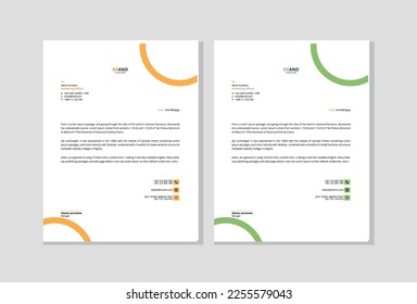 Corporate modern letterhead template design. Letterhead design for your business, corporate company, project, corporate industries.  