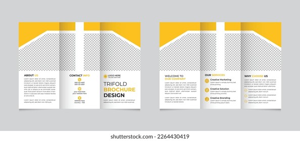 Corporate modern marketing business trifold brochure template design