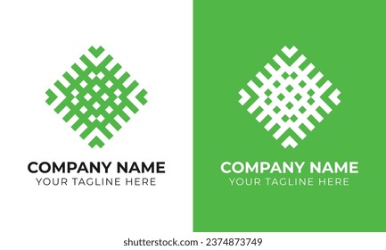 Corporate modern minimal monogram abstract business logo design template