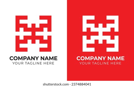 Corporate modern minimalist abstract business logo design template