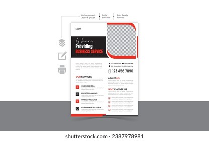 Corporate modern and Minimalist Business Flyer design Template 