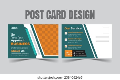 Corporate and modern postcard design template