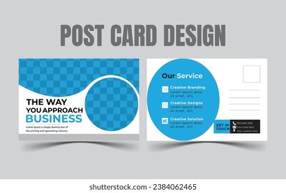 Corporate and modern postcard design template