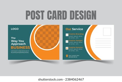 Plantilla de diseño de postales moderna y corporativa