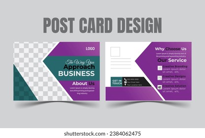 Corporate and modern postcard design template