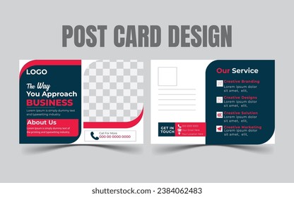 Corporate and modern postcard design template