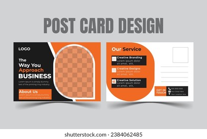 Corporate and modern postcard design template