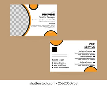Corporate modern postcard design and template