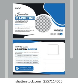 Corporate modern postcard template layout