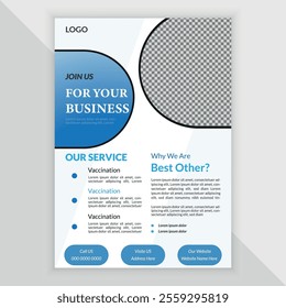Corporate modern  and professional Creative abstract business flyer design