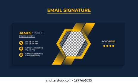Corporate, Modern and Professional Email Signature. Creative Multipurpose business email signatures With an Author photo place