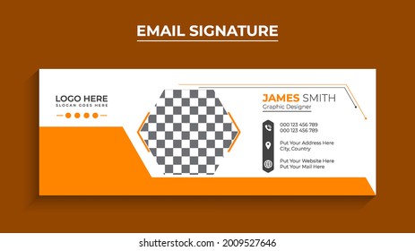 Corporate, Modern and Professional Email Signature. Creative Multipurpose business email signatures With an Author photo place