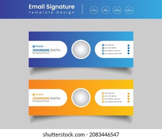Corporate, Modern and Professional Email Signature. Creative Multipurpose business email signatures