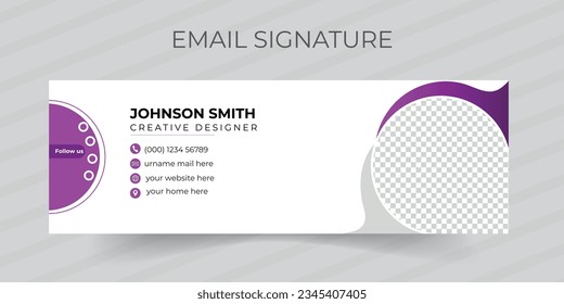 Corporate, Modern and Professional Email Signature. Creative Multipurpose business email signatures With an Author photo place