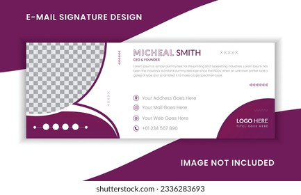 corporate, modern, and professional email signatures modern and minimalist layout with a white background.