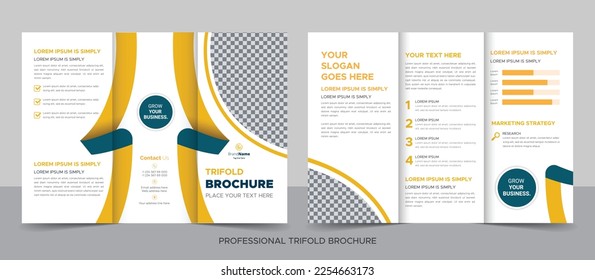 Corporate Modern And Professional Trifold Brochure Template.