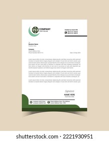 Corporate Modern Simple and clean A4 Size letterhead Creative Vector design