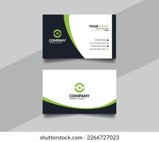 Corporate modern simple clean business card layout design