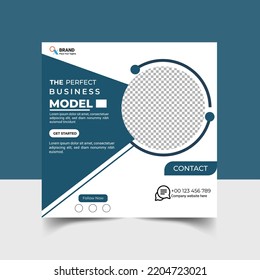 Corporate modern social media post template