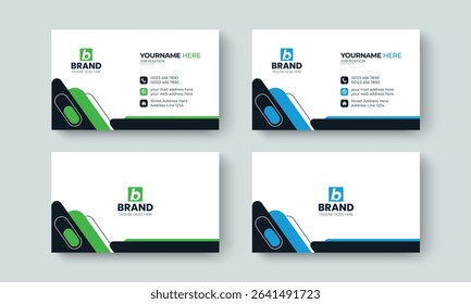 Corporate modern and unique business card design layout template. Template design for business card, visiting Card, identity card, contact, branding, stationery design template.