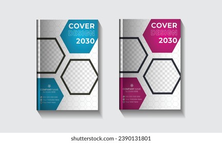 
Plantilla de diseño de portada de libros vectoriales modernos y corporativos de tamaño a4. 