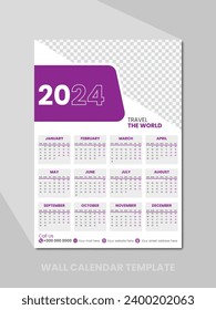 corporate modern vector calendar design template.