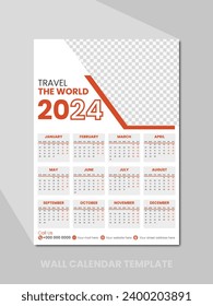 plantilla de diseño de calendario vectorial moderno corporativo.