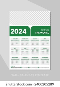 corporate modern vector calendar design template.