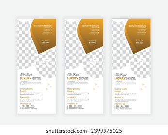 Moderne, moderne Vektorgrafik-Aufrollvorlage für Banner.