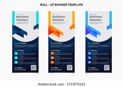 Conjunto de plantillas de vectores de banner abstracto multipropósito corporativo