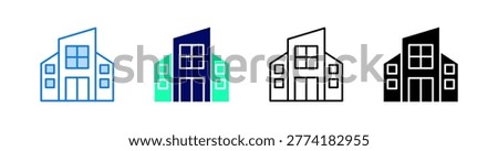 Corporate Multiple Style Icon Set Vector
