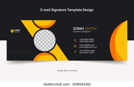 Corporate multi-purpose email signature interface design. Email footer, emailers personal web vector letters design Templates.
