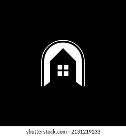 Corporate N House  For your Business Logo Design On Black Background. 