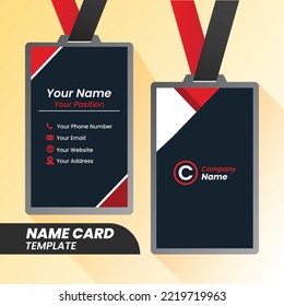 Corporate Name card design set template for company corporate style.