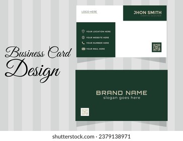 Corporate name card template or Clean and professional business card design. 