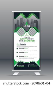 corporate, nature, abstract roll up banner design for business template, vector illustration, X-banner,  Presentation and Brochure