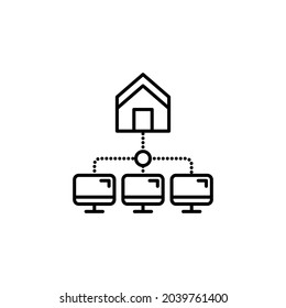 Icono de red corporativa en vector. Logotipo