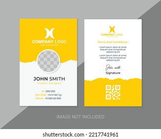 Corporate office employee id card template