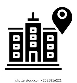 Corporate Office Icon Element For Design