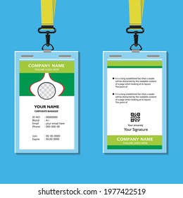 corporate office Id card design template