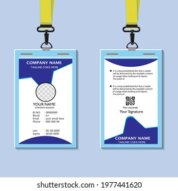 corporate office Id card design template