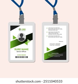 Corporate Office ID Card Template Design, Vector File and Creative Design