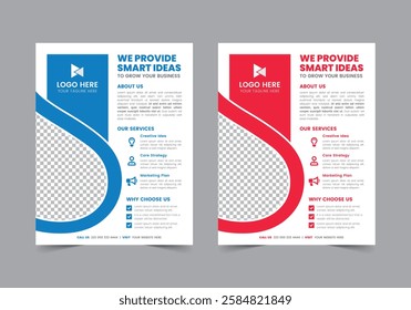 Corporate One pager Template | CMYK | US Letter | Print Ready | 0.125 Bleed
