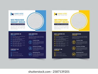 Corporate One pager Template | CMYK | US Letter | Print Ready | 0.125 Bleed