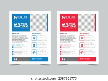 Corporate One pager Template | CMYK | US Letter | Print Ready | 0.125 Bleed
