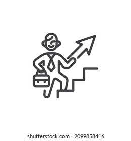 Corporate opportunity line icon. linear style sign for mobile concept and web design. Career growth outline vector icon. Symbol, logo illustration. Vector graphics