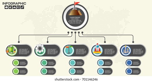 Corporate Organization Chart Business People Icons Stock Vector Royalty Free