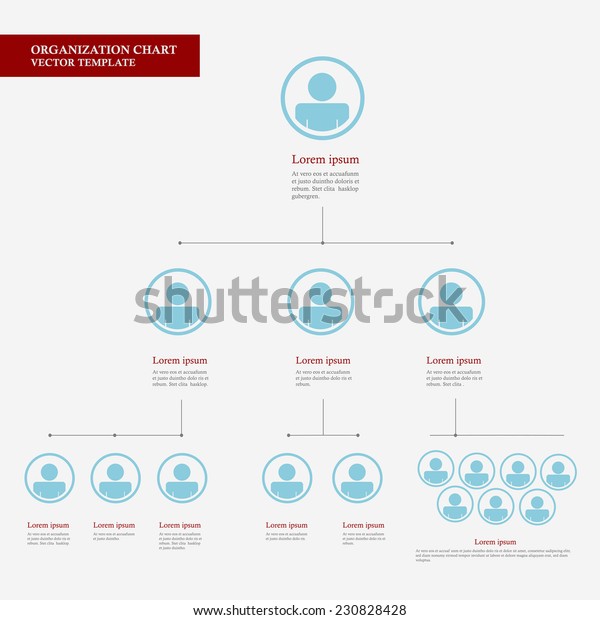 Corporate organization chart template with\
business people icons. Corporate hierarchy. Human model connection.\
Vector illustration. flat\
design.