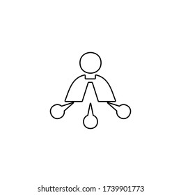 Symbol für Unternehmensstruktur Zeichen für die Mitarbeiterhierarchie Symbol für Organizational Management Chart. Perfektes Icon Design für Business Concept, Web und Mobile Apps.